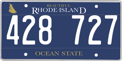 RI license plate 428727