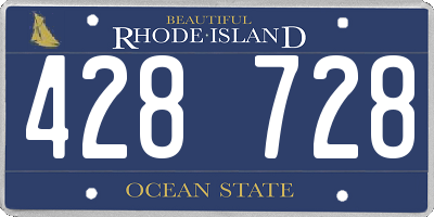 RI license plate 428728