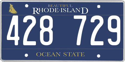 RI license plate 428729