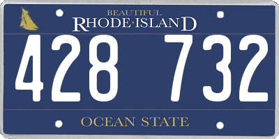 RI license plate 428732