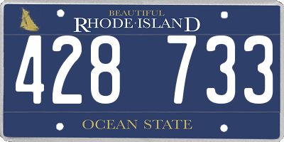 RI license plate 428733