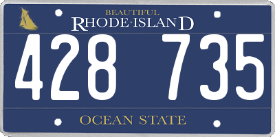 RI license plate 428735