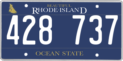 RI license plate 428737