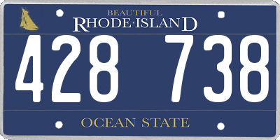 RI license plate 428738