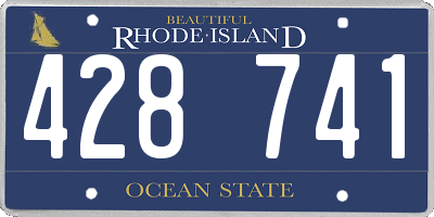 RI license plate 428741