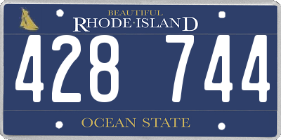 RI license plate 428744