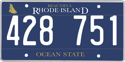 RI license plate 428751