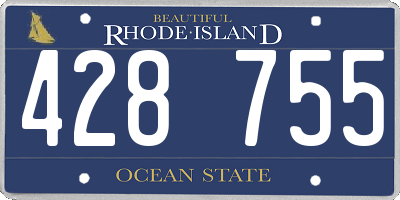 RI license plate 428755
