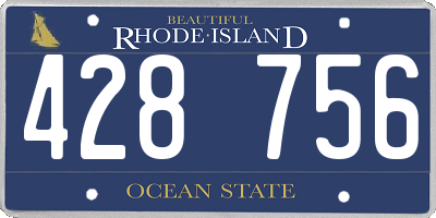 RI license plate 428756