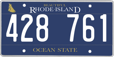 RI license plate 428761