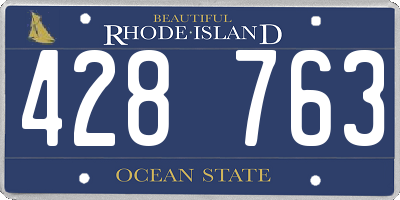 RI license plate 428763