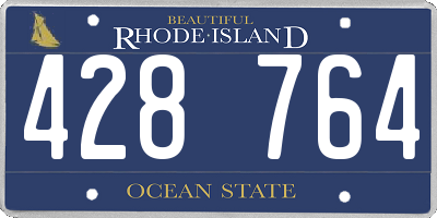 RI license plate 428764