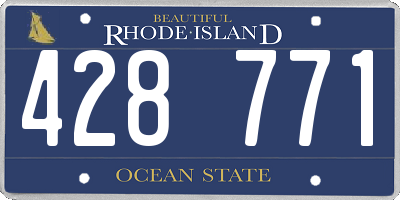 RI license plate 428771