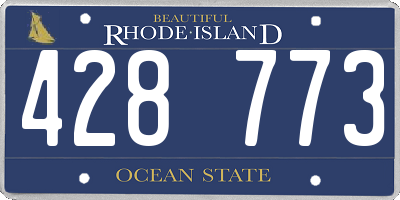RI license plate 428773