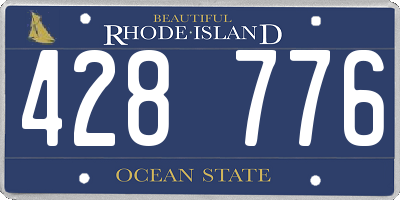RI license plate 428776