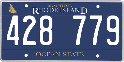 RI license plate 428779