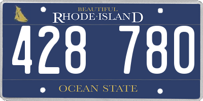 RI license plate 428780