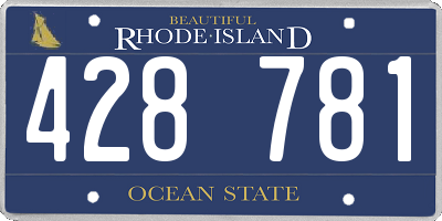RI license plate 428781
