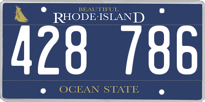 RI license plate 428786