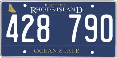 RI license plate 428790