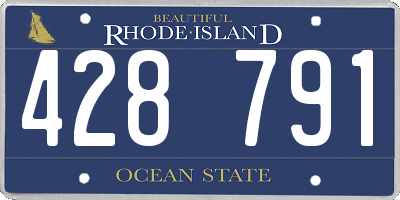 RI license plate 428791