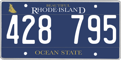 RI license plate 428795