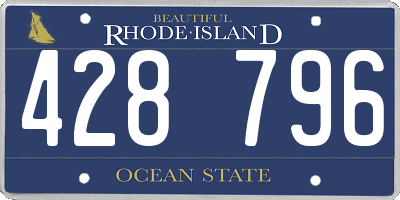 RI license plate 428796