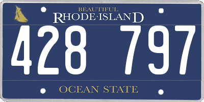 RI license plate 428797