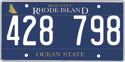 RI license plate 428798