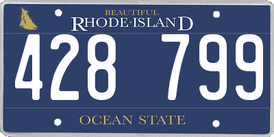RI license plate 428799