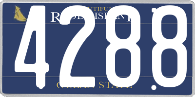 RI license plate 4288