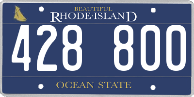 RI license plate 428800