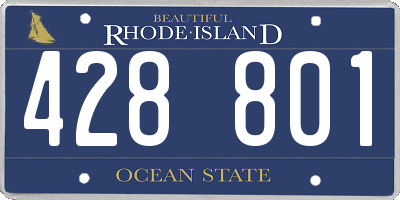 RI license plate 428801