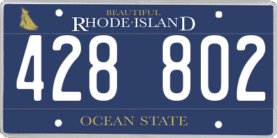 RI license plate 428802