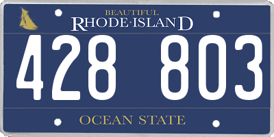 RI license plate 428803