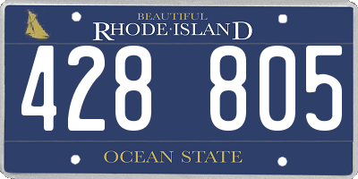 RI license plate 428805