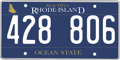 RI license plate 428806