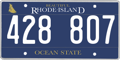 RI license plate 428807
