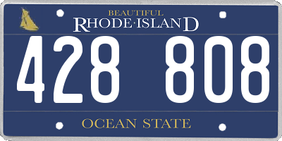 RI license plate 428808