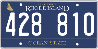 RI license plate 428810