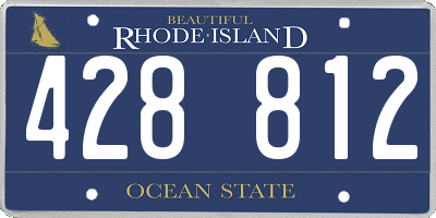 RI license plate 428812