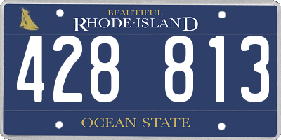 RI license plate 428813