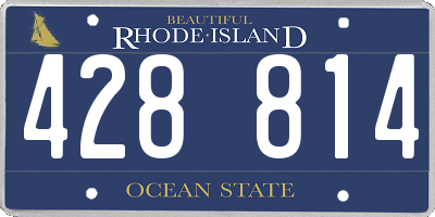 RI license plate 428814