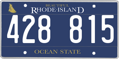 RI license plate 428815