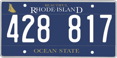 RI license plate 428817
