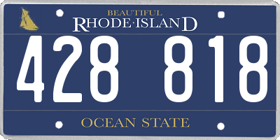 RI license plate 428818