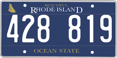 RI license plate 428819