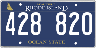 RI license plate 428820