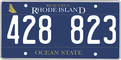 RI license plate 428823