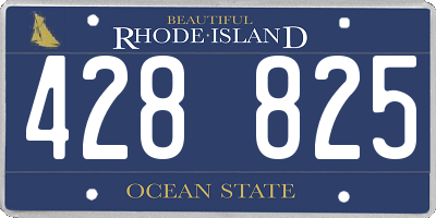RI license plate 428825